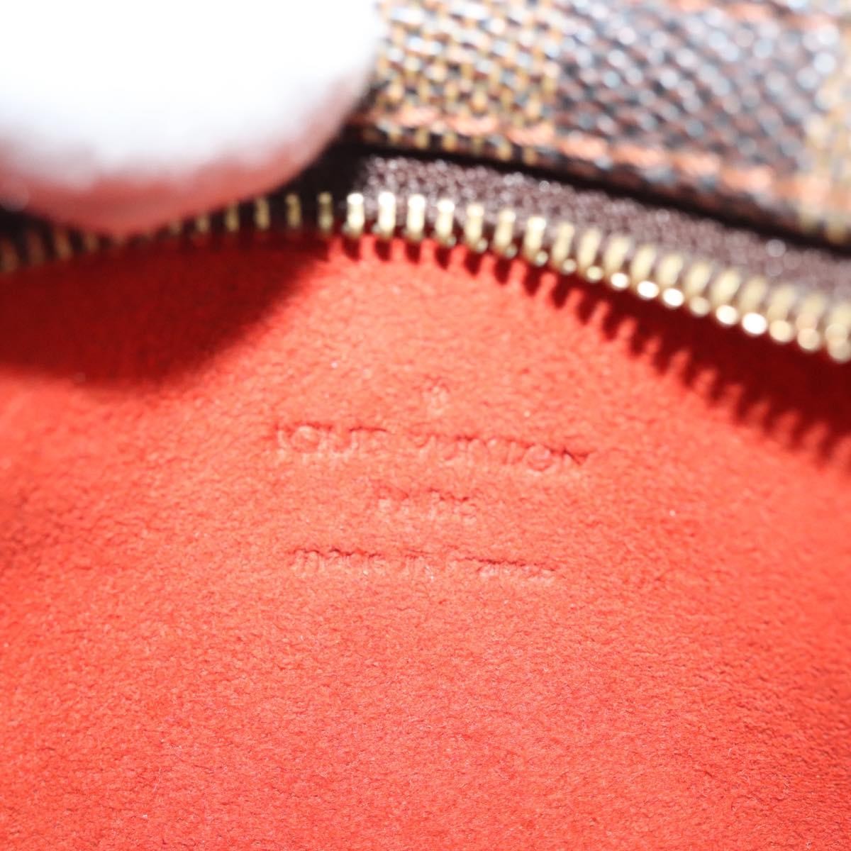 Louis Vuitton Manosque Pochette Damier, Brown, Canvas, Clutch