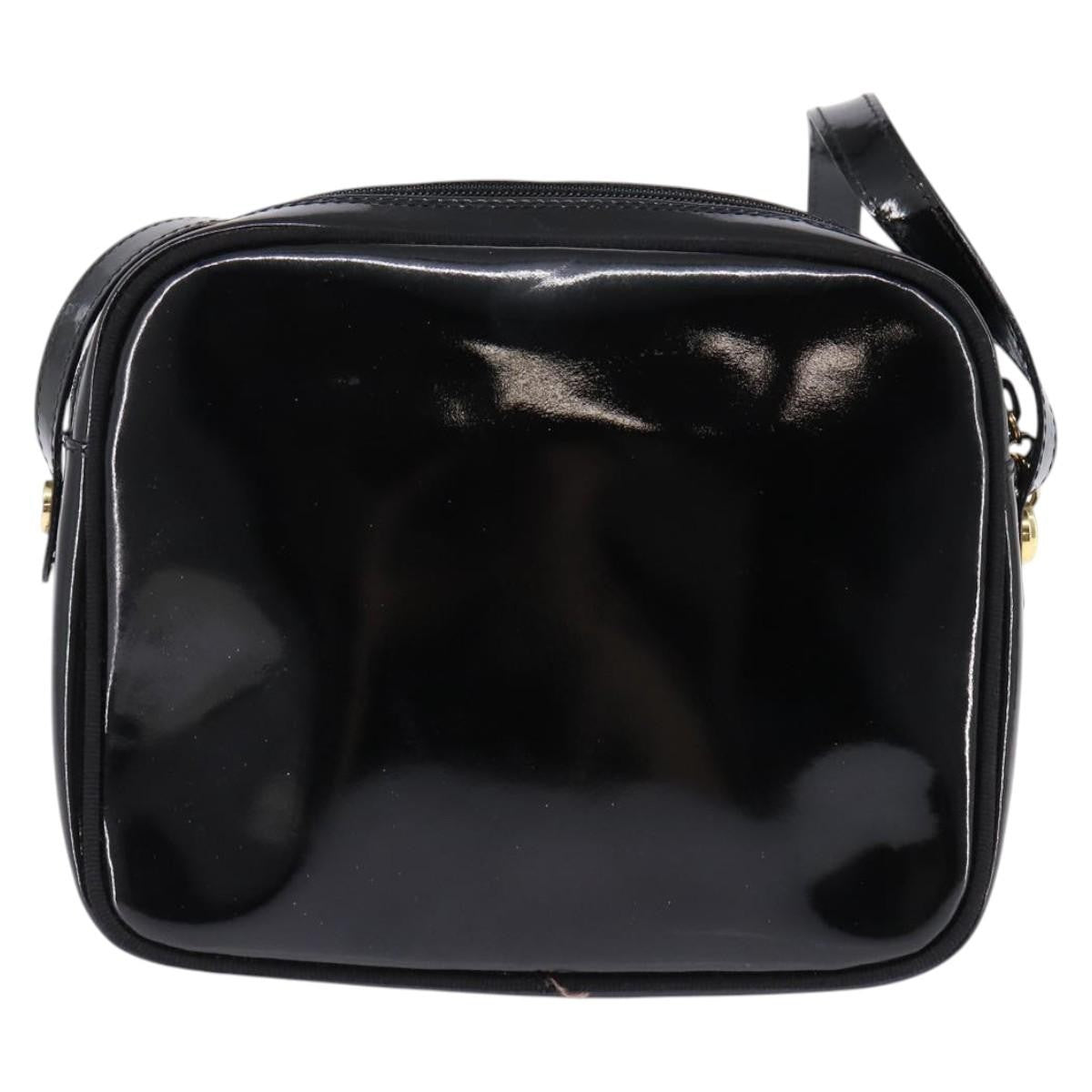 Salvatore Ferragamo Vara Bow camera Shoulder Bag Patent Leather, BLACK, PATENT_LEATHER, Shoulder bag