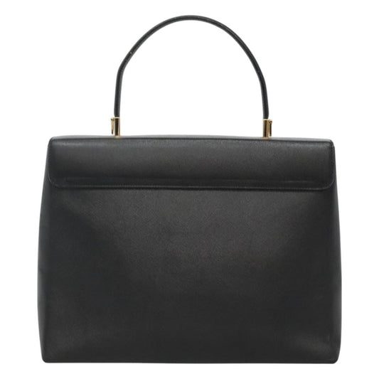 Salvatore Ferragamo Gancini Convertible Top Handle Bag Leather, BLACK, LEATHER, Handbag
