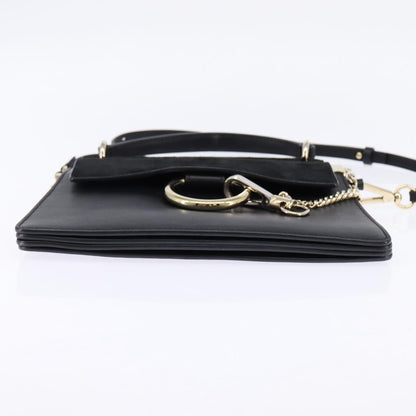 Chloe Faye Top Handle Bag Leather and Suede, BLACK, SUEDE, Handbag