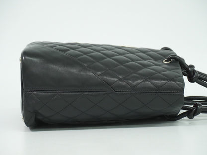 Chanel Cambon Tote Quilted Leather, BLACK, LEATHER, Tote bag