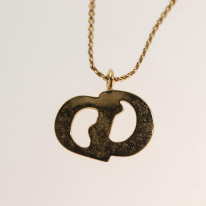 Christian Dior CD Pendant Necklace Metal, GOLD, METAL, Necklace