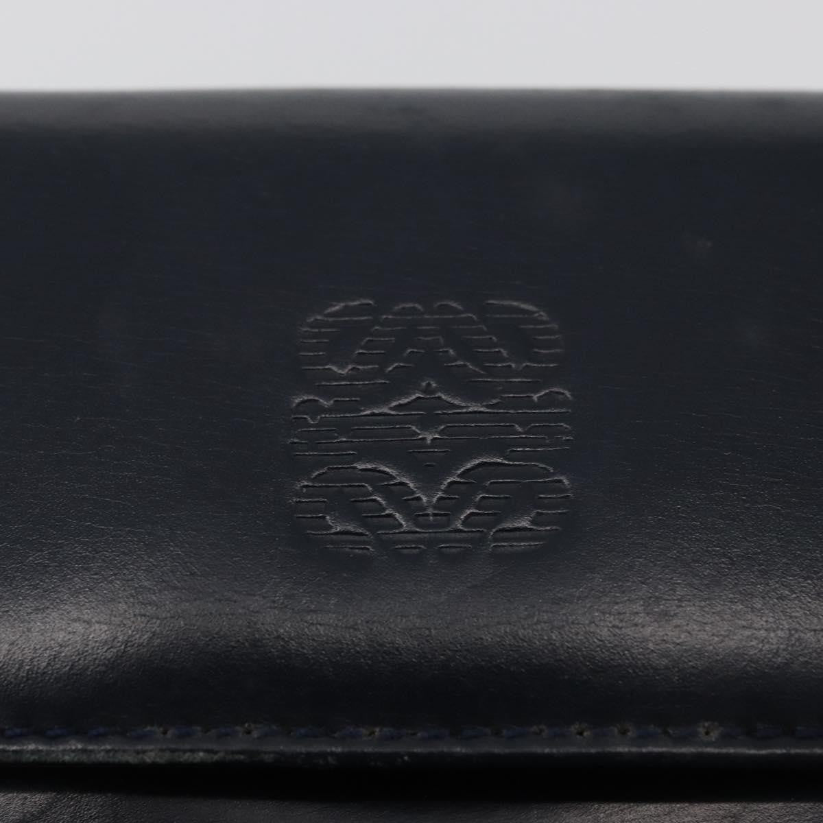 Loewe Anagram Shoulder Bag Leather, Navy, Leather, Shoulder Bag