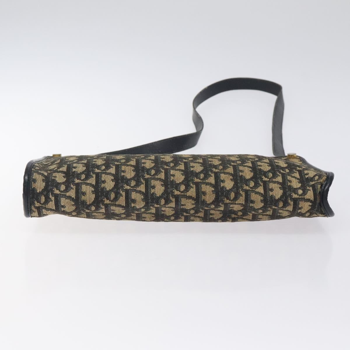 Christian Dior Vintage Trotter Shoulder Bag Canvas, NAVY, CANVAS, Shoulder bag