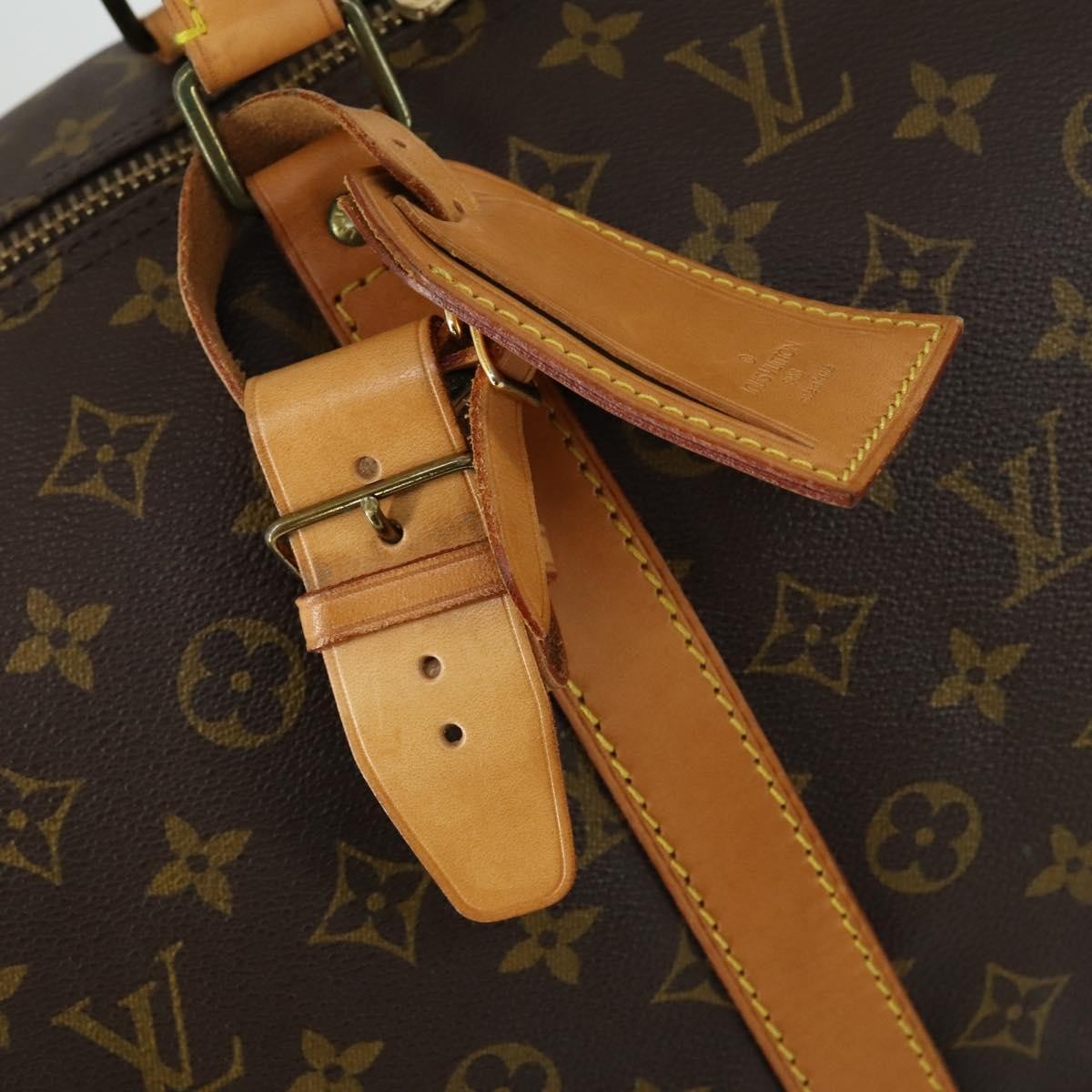 Louis Vuitton Keepall Bag Monogram Canvas, BROWN, CANVAS, Travel bag