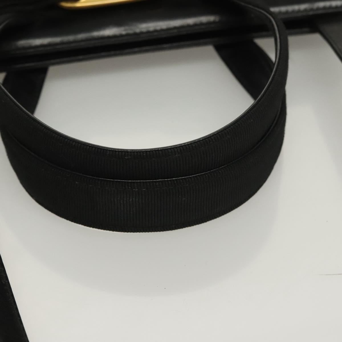 Salvatore Ferragamo Convertible Vara Bow Tote Leather, BLACK, LEATHER, Handbag