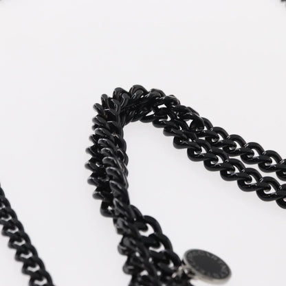 Stella McCartney Falabella Fold Over Bag Shaggy Deer, BLACK, POLYESTER, Shoulder bag