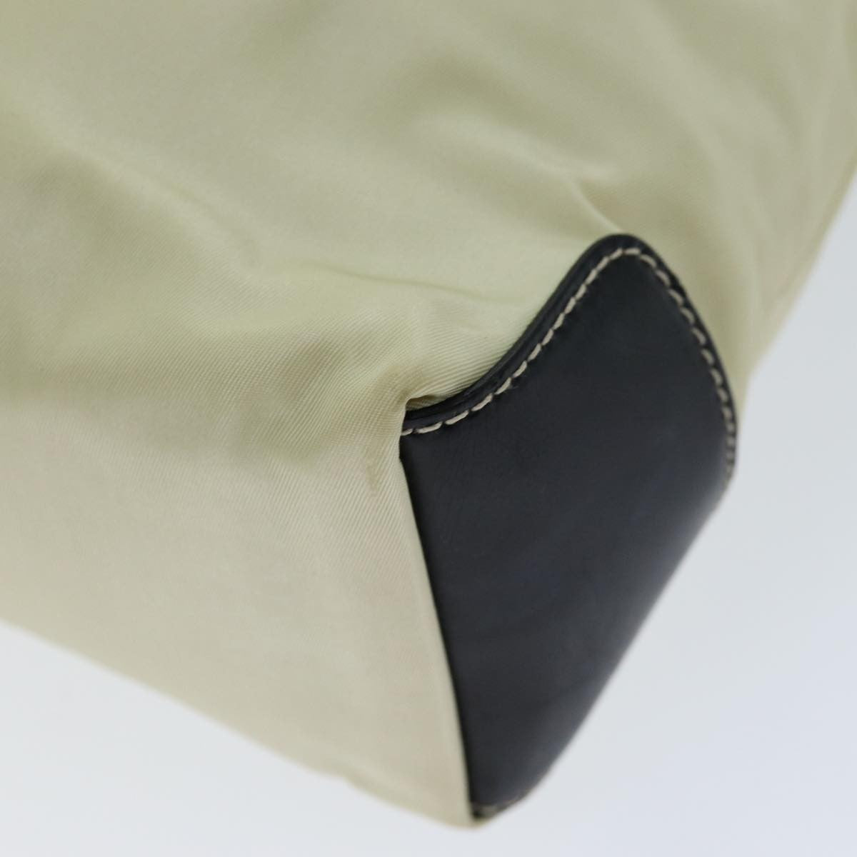 Prada Vintage Zip Handbag Tessuto, BEIGE, NYLON, Handbag