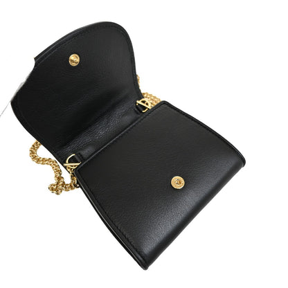 Gucci Blondie NM Wallet on Chain Leather, BLACK, LEATHER, Wallets