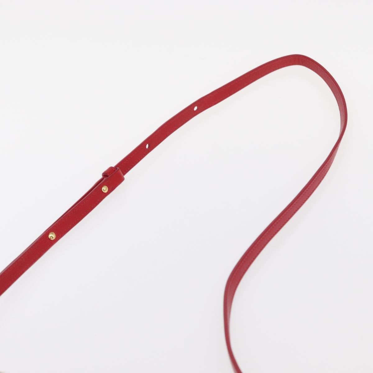 Celine Trio Crossbody Bag Leather, RED, LEATHER, Shoulder bag