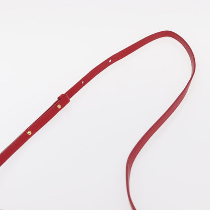 Celine Trio Crossbody Bag Leather, RED, LEATHER, Shoulder bag