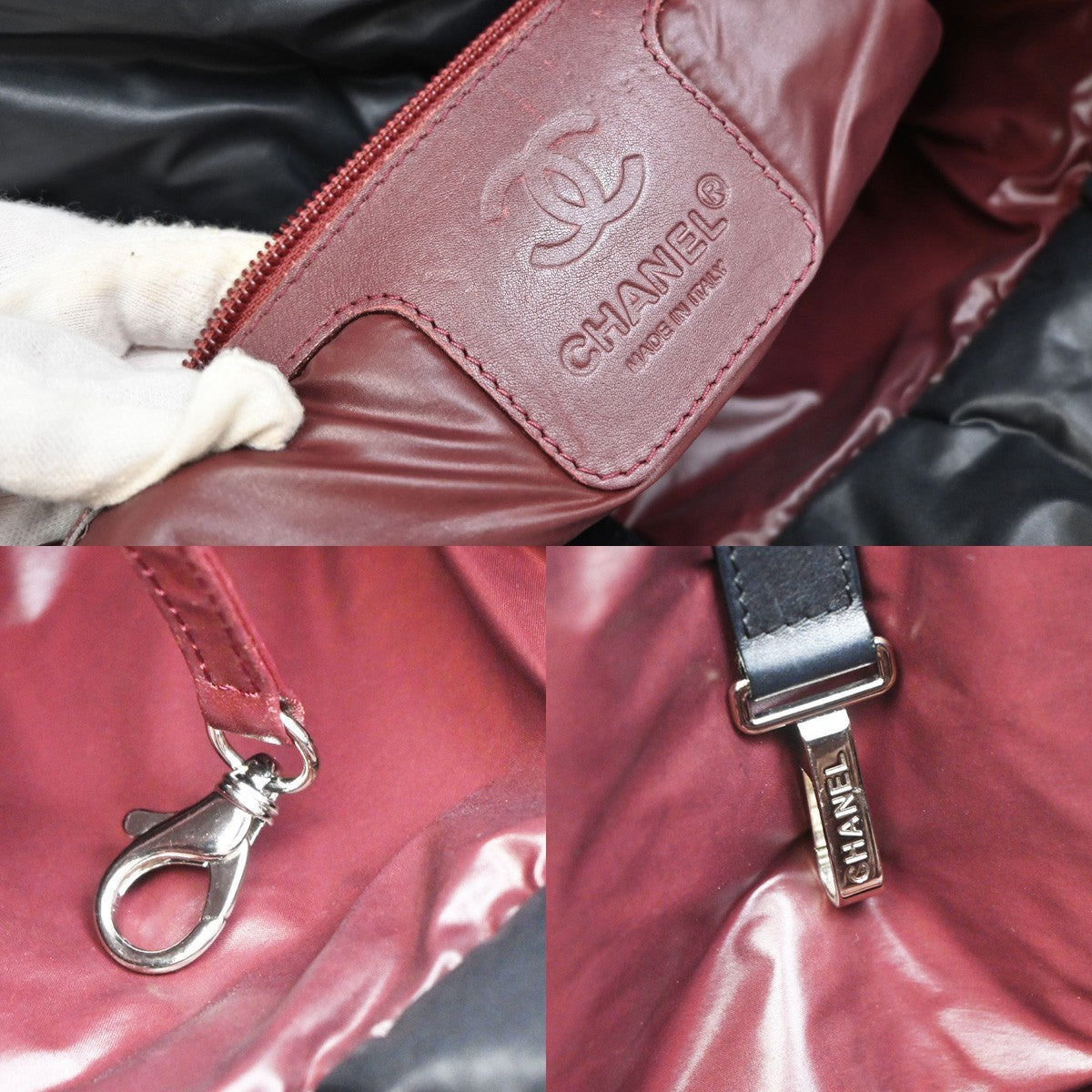 Chanel Coco Cocoon Reversible Tote Quilted Nylon, BLACK, NYLON, Tote bag