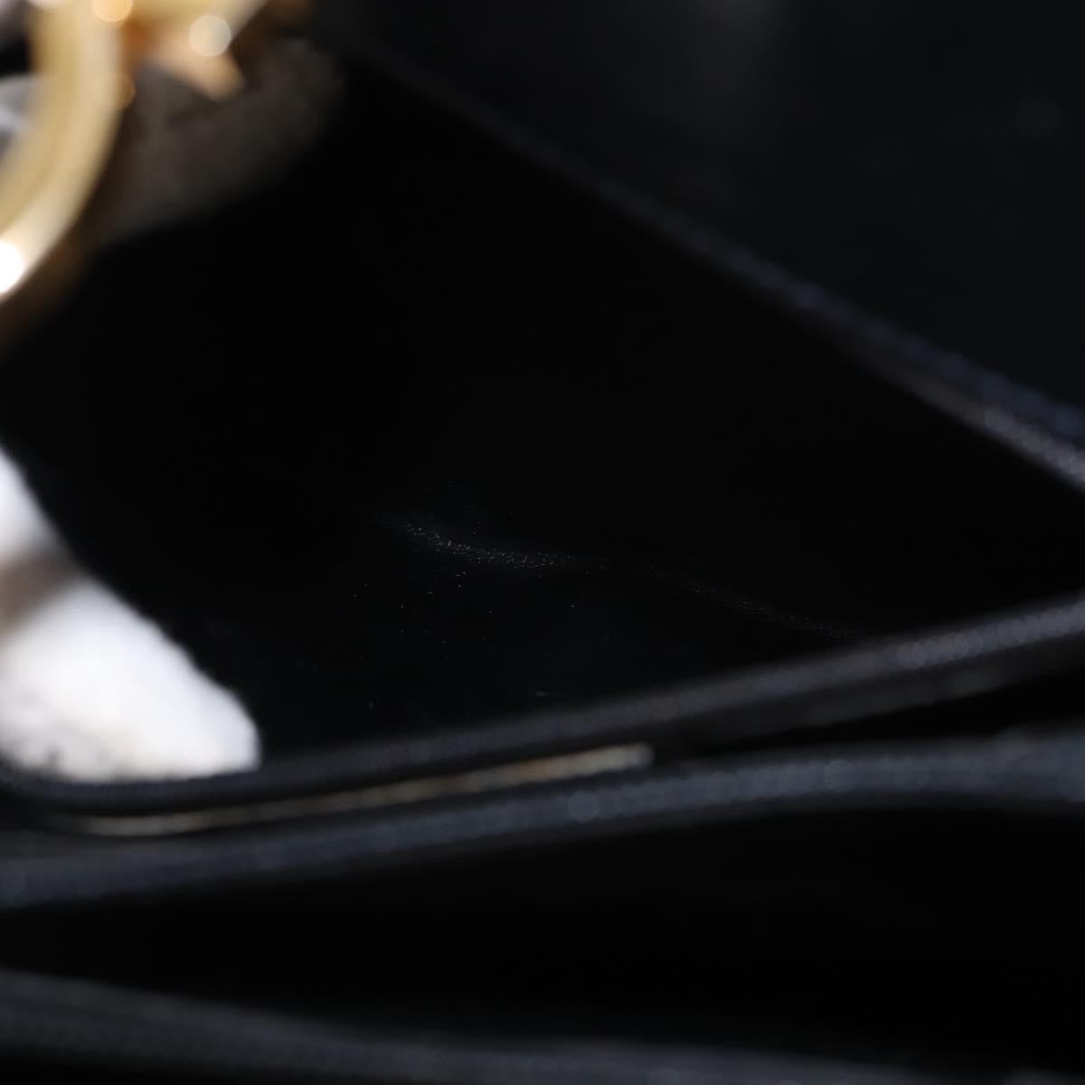 Salvatore Ferragamo Gancini Shoulder Bag Leather, NAVY, LEATHER, Shoulder bag