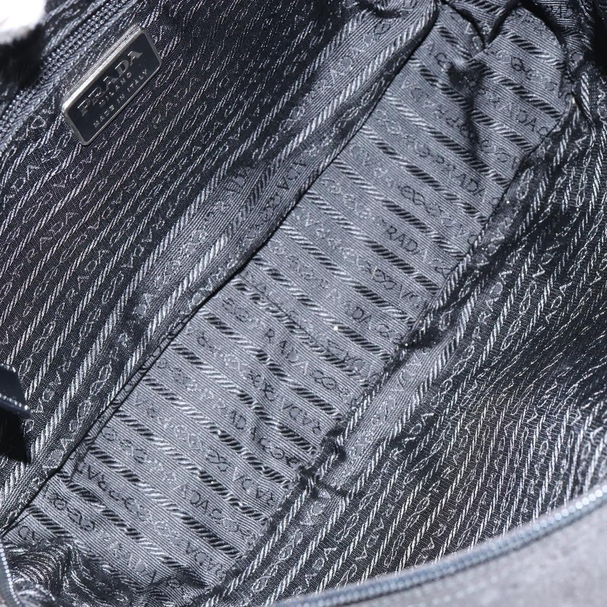 Prada Vintage Zip Handbag Tessuto, BLACK, NYLON, Handbag