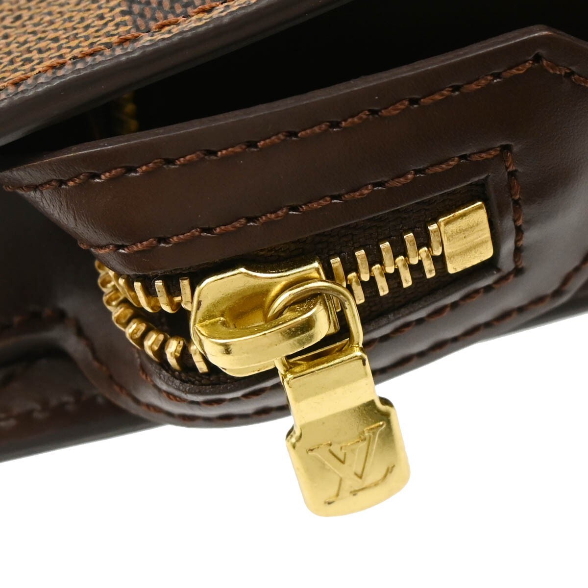 Louis Vuitton Venice Sac Plat Bag Damier, BROWN, CANVAS, Tote bag