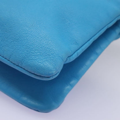 Celine Trio Crossbody Bag Leather, BLUE, LEATHER, Crossbody bag