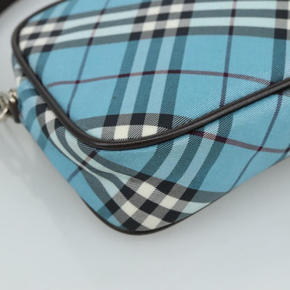 Burberry Nova Handbag Check Pattern, BLUE, NYLON, Clutche & pouche