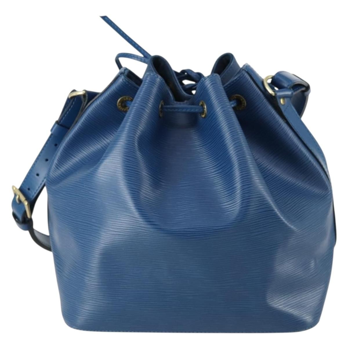Louis Vuitton Petit Noe Handbag Epi Leather, BLUE, LEATHER, Shoulder bag