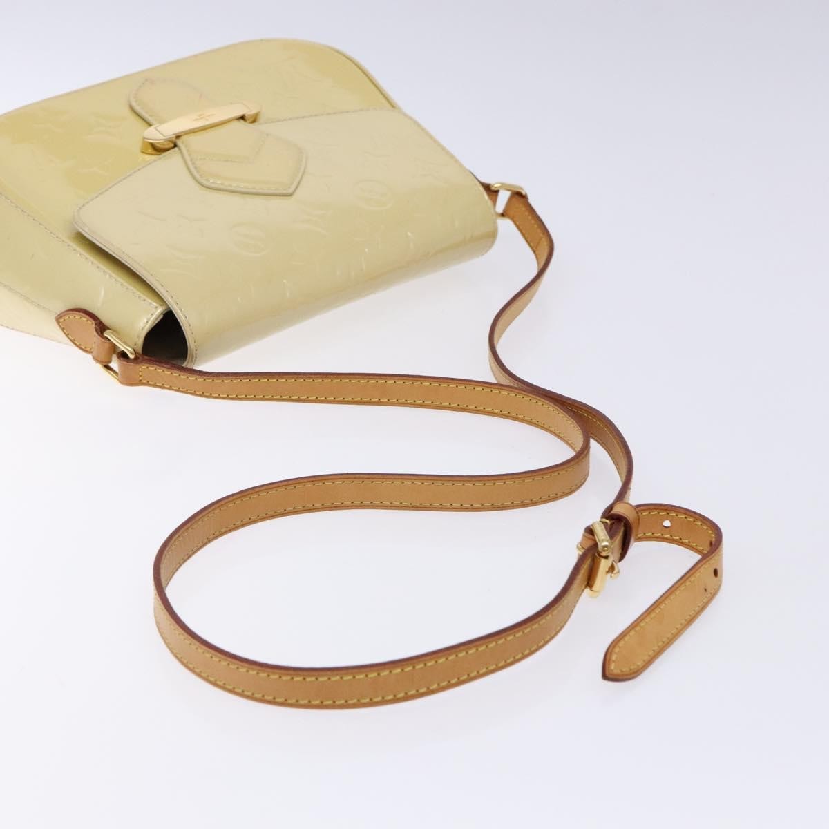 Louis Vuitton Bellflower Handbag Monogram Vernis, BEIGE, PATENT_LEATHER, Handbag
