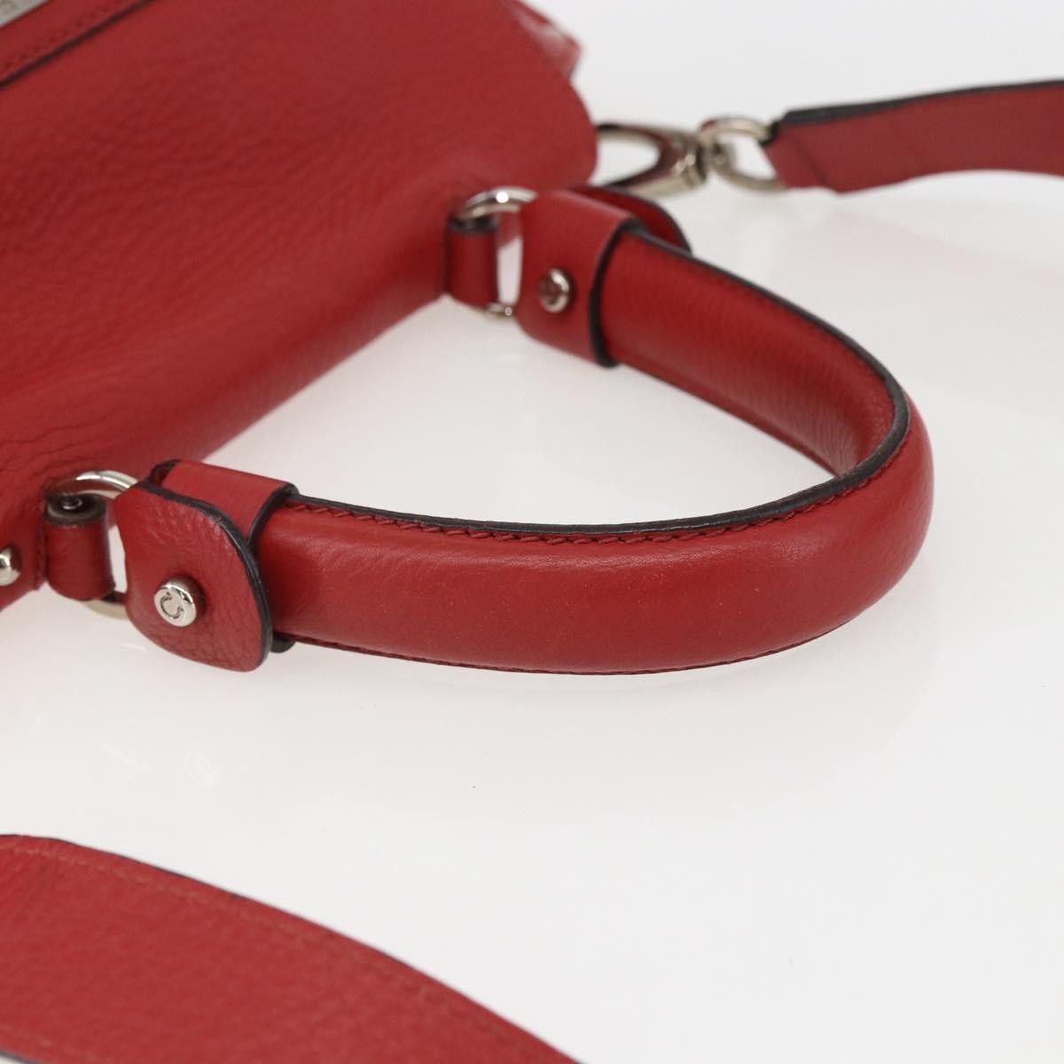 Salvatore Ferragamo Sofia Satchel Grainy Leather, RED, LEATHER, Handbag