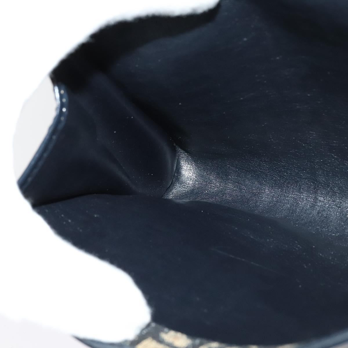 Christian Dior Vintage Trotter Flap Shoulder Bag Diorissimo Canvas, NAVY, CANVAS, Shoulder bag