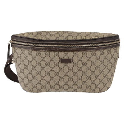 Gucci GG Supreme Belt Bag GG Coated Canvas and Leather, BEIGE, CANVAS, Shoulder bag