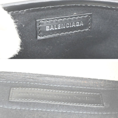 Balenciaga Navy Cabas Canvas with Leather, BEIGE, CANVAS, Bag