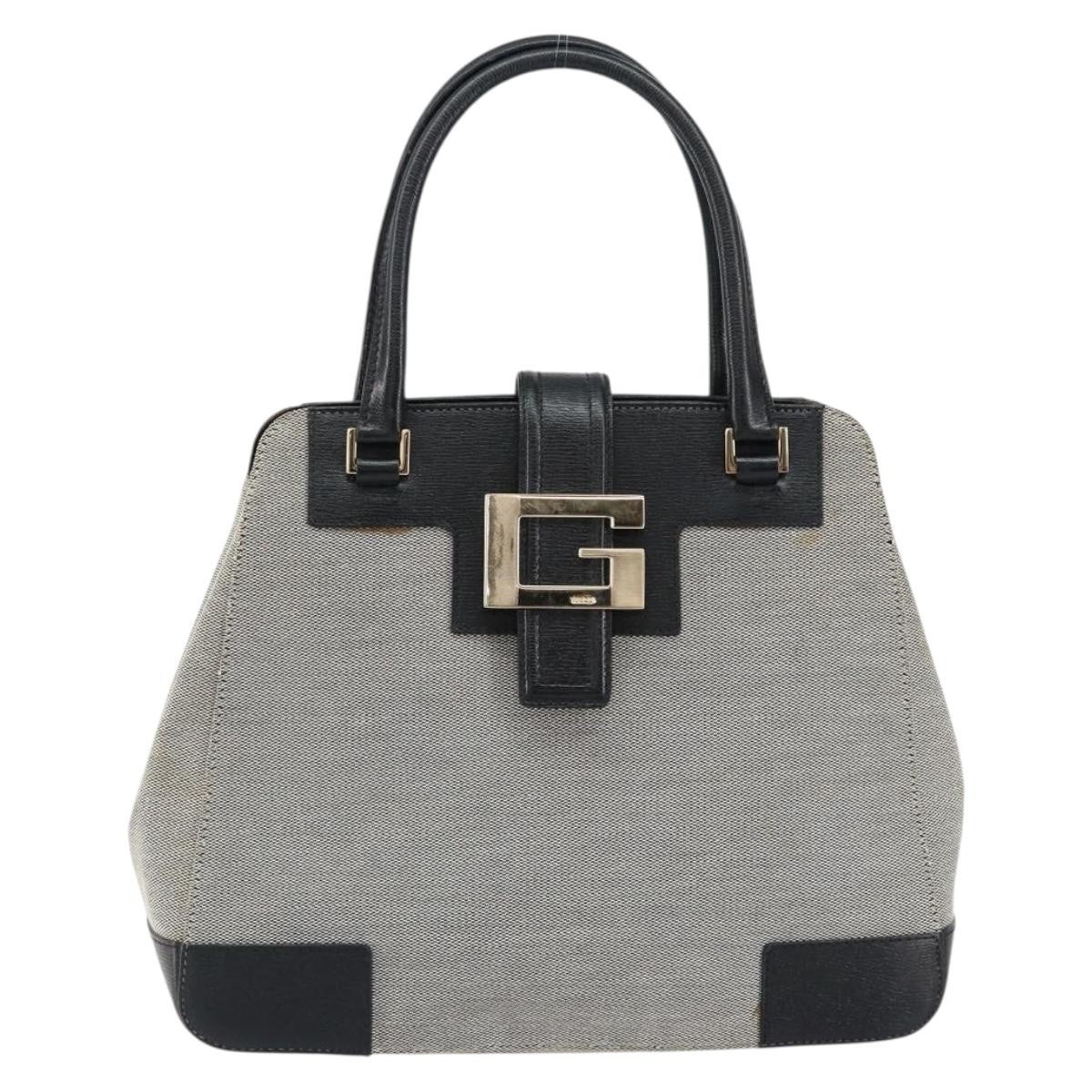 Gucci Vintage square G handbag Canvas, GRAY, CANVAS, Handbag