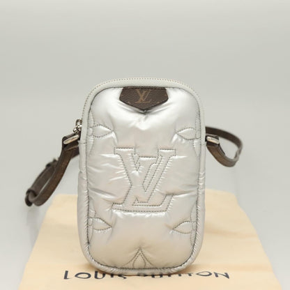 Louis Vuitton Pillow Phone Pouch Monogram Quilted Econyl Nylon, SILVER, CANVAS, Travel bag