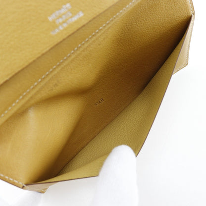 Hermes Vision Agenda Cover Leather, YELLOW, LEATHER, Wallets