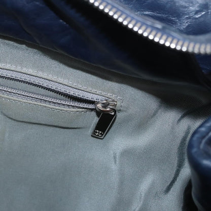 Chanel Ultra Stitch Chain Tote Quilted Calfskin, NAVY, LEATHER, Tote bag