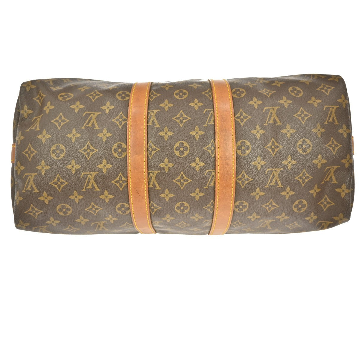 Louis Vuitton Keepall Bandouliere Bag Monogram Canvas, BROWN, CANVAS, Travel bag