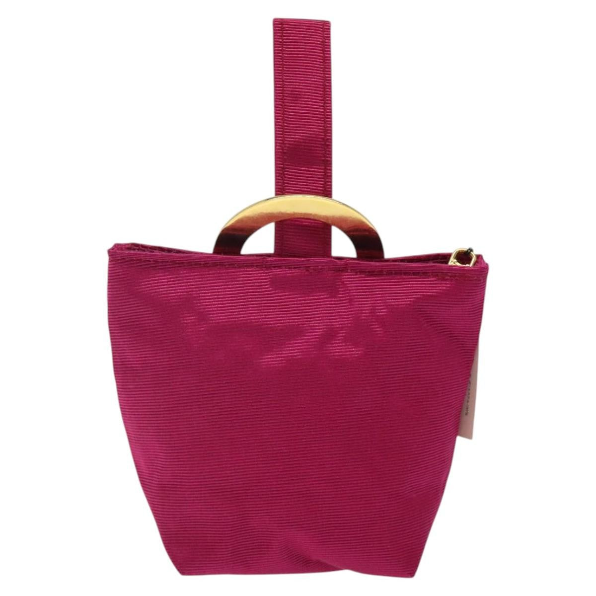 Celine Circle Logo Pouch Nylon, PINK, NYLON, Clutche & pouche