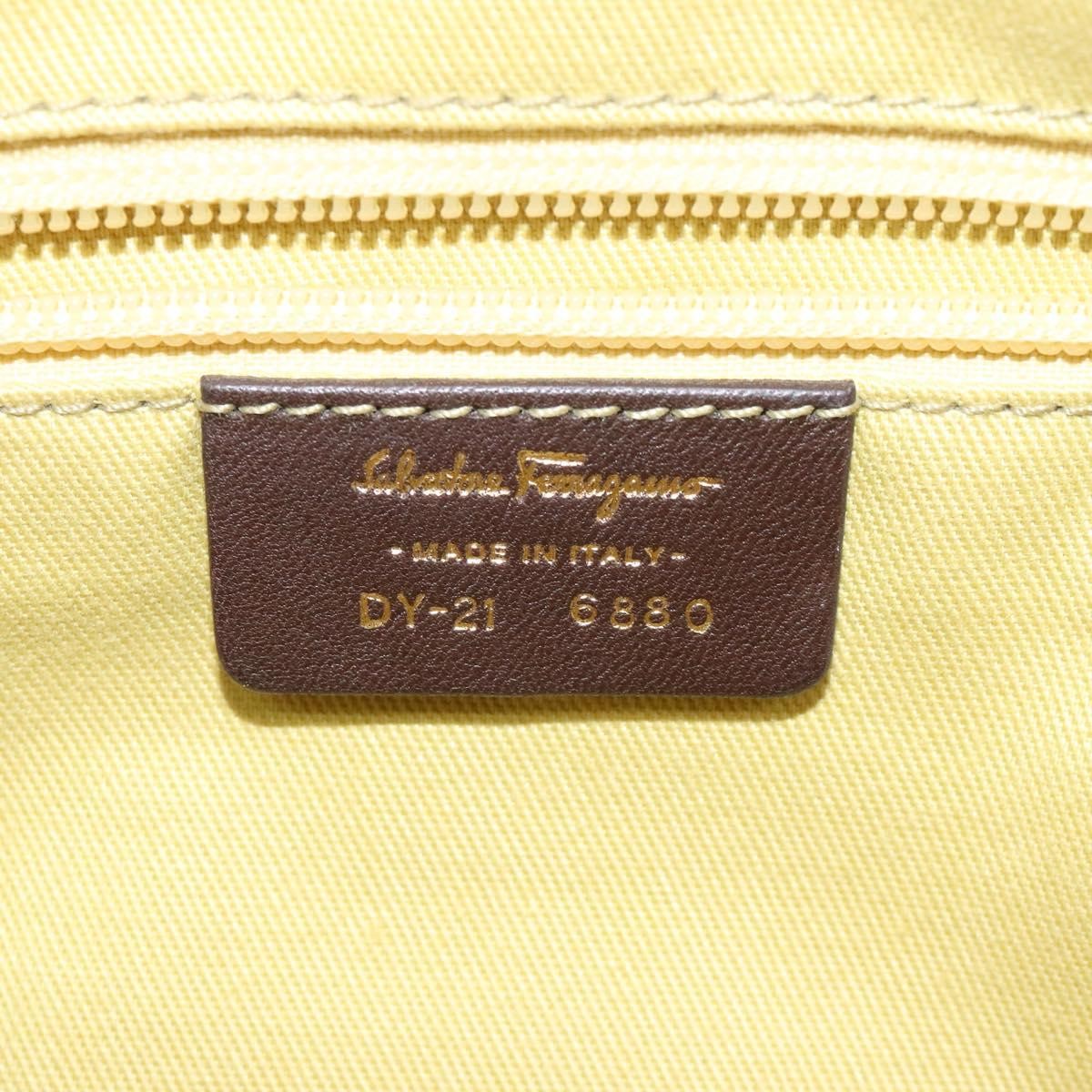 Salvatore Ferragamo Gancini Shoulder Bag Canvas, BEIGE, CANVAS, Shoulder bag