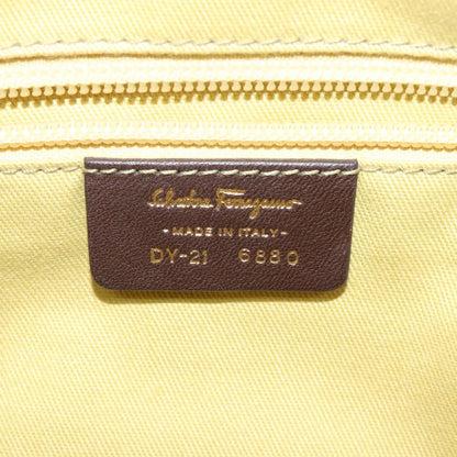 Salvatore Ferragamo Gancini Shoulder Bag Canvas, BEIGE, CANVAS, Shoulder bag