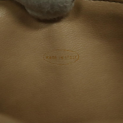 Chanel Logo Chain Shoulder Bag Leather, BEIGE, LEATHER, Shoulder bag