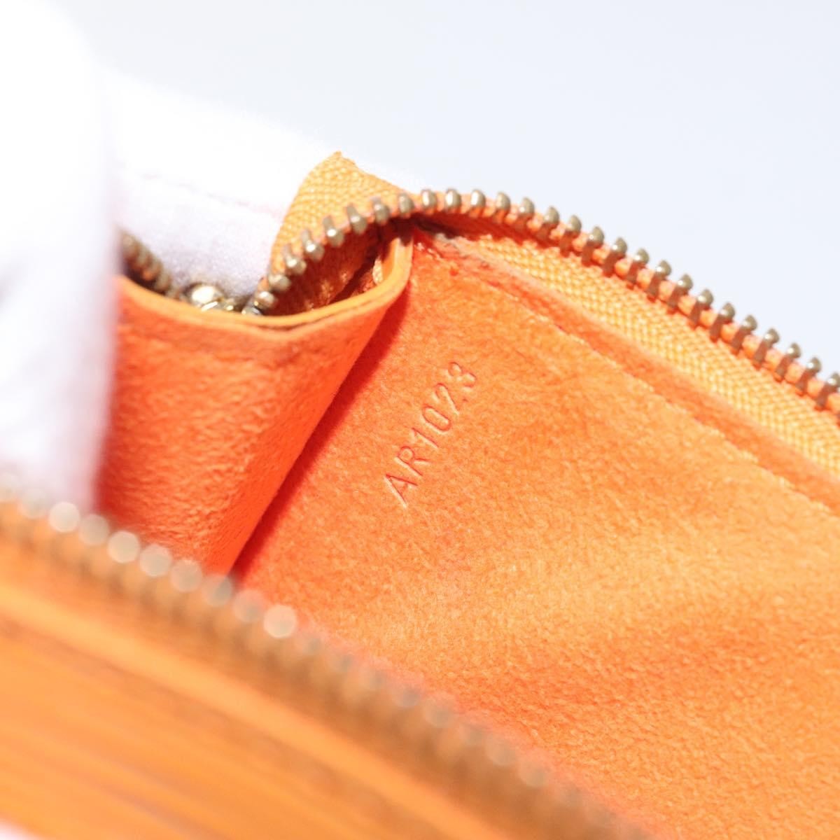 Louis Vuitton Pochette Accessoires Epi Leather, ORANGE, LEATHER, Clutche & pouche