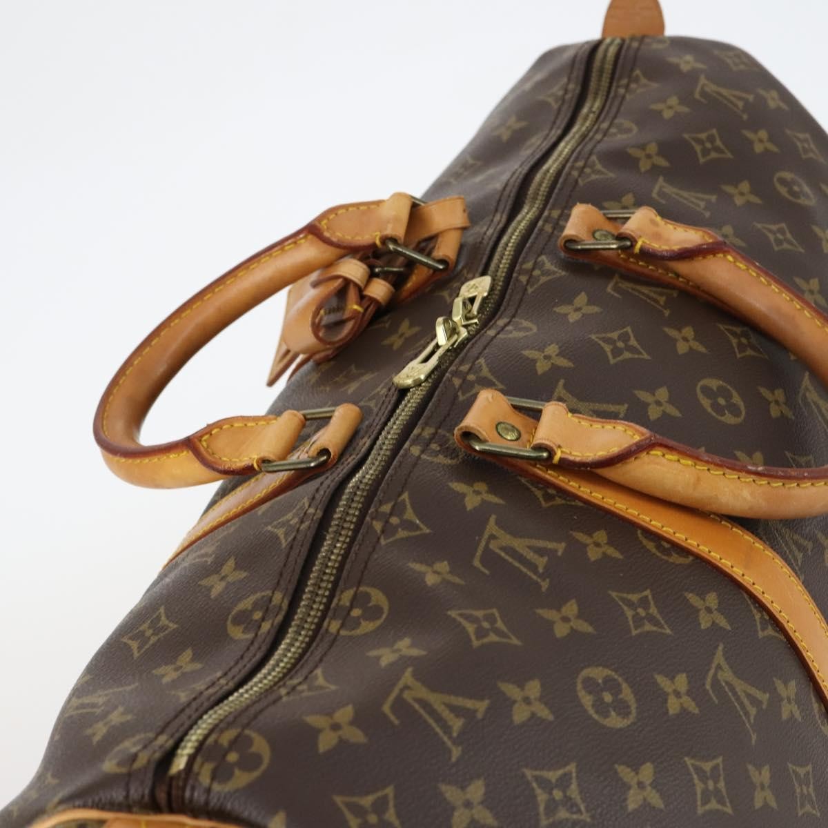 Louis Vuitton Keepall Bag Monogram Canvas, BROWN, CANVAS, Travel bag