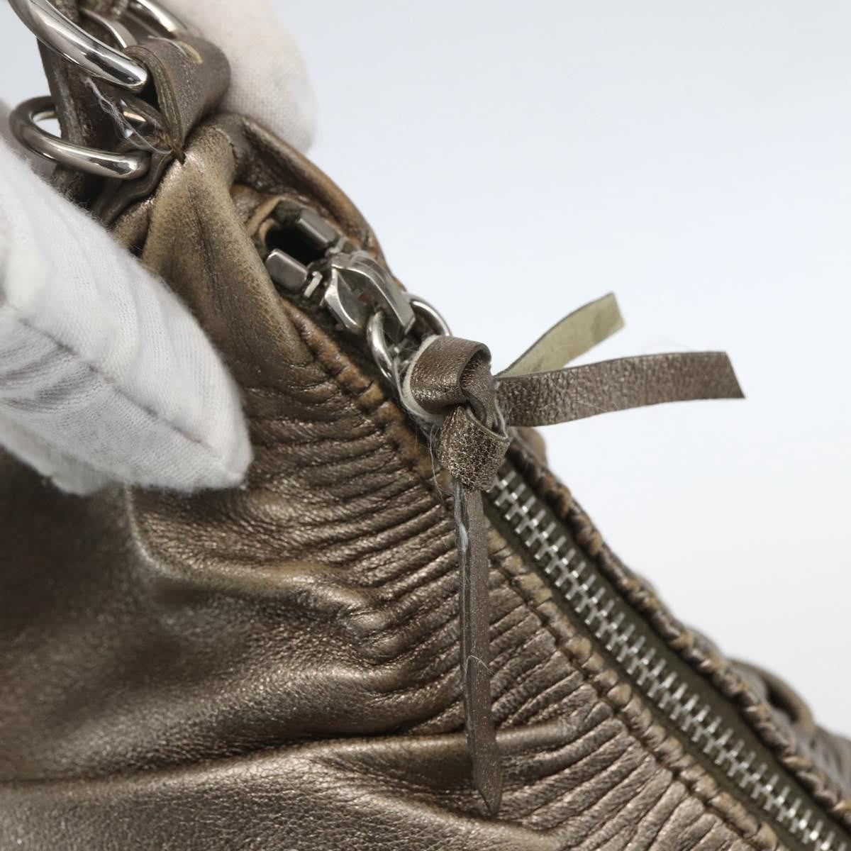 Miu Miu Shoulder Bag Leather, GOLD, LEATHER, Shoulder bag