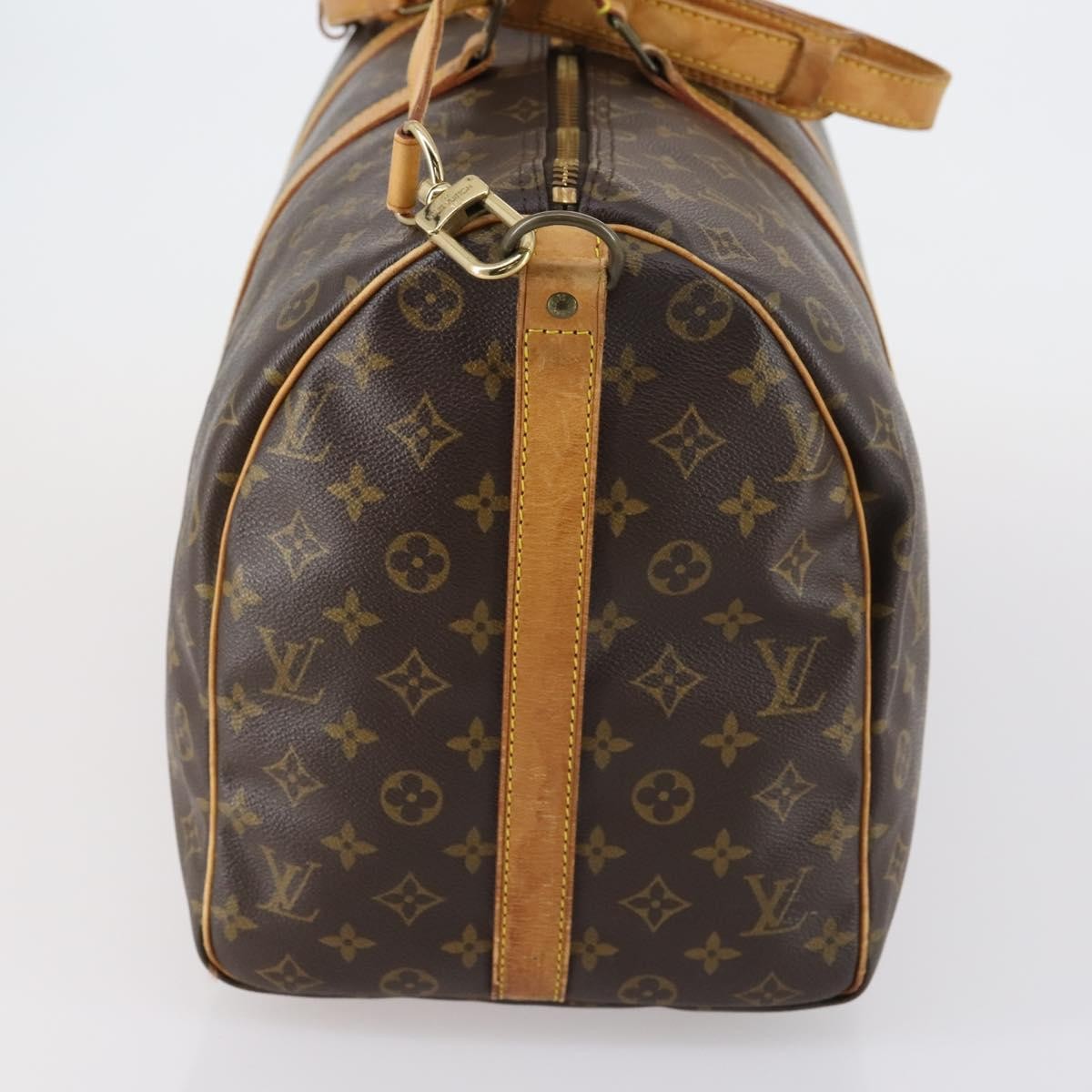 Louis Vuitton Keepall Bandouliere Bag Monogram Canvas, BROWN, CANVAS, Travel bag