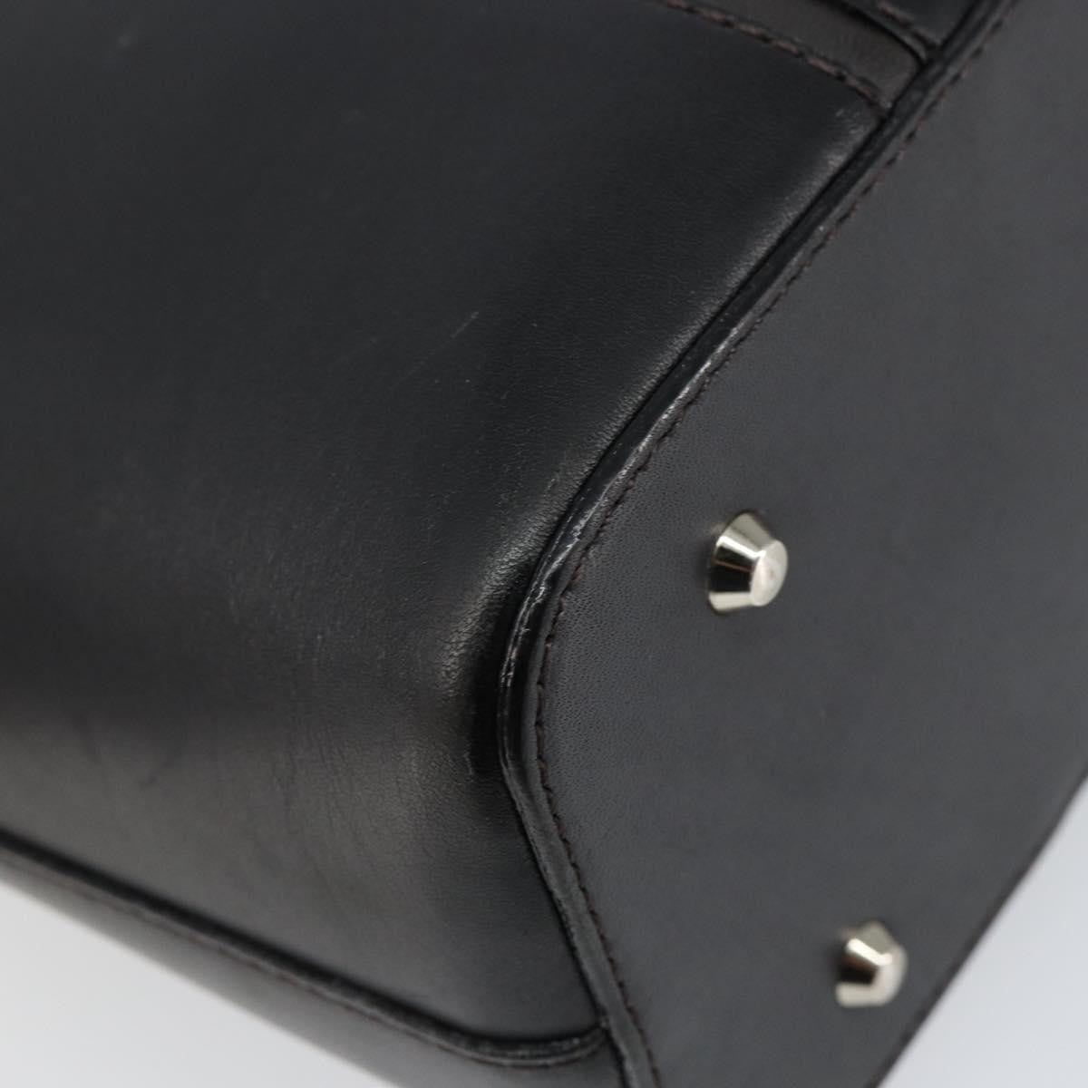 Burberry Handle Tote Leather, BLACK, LEATHER, Tote bag