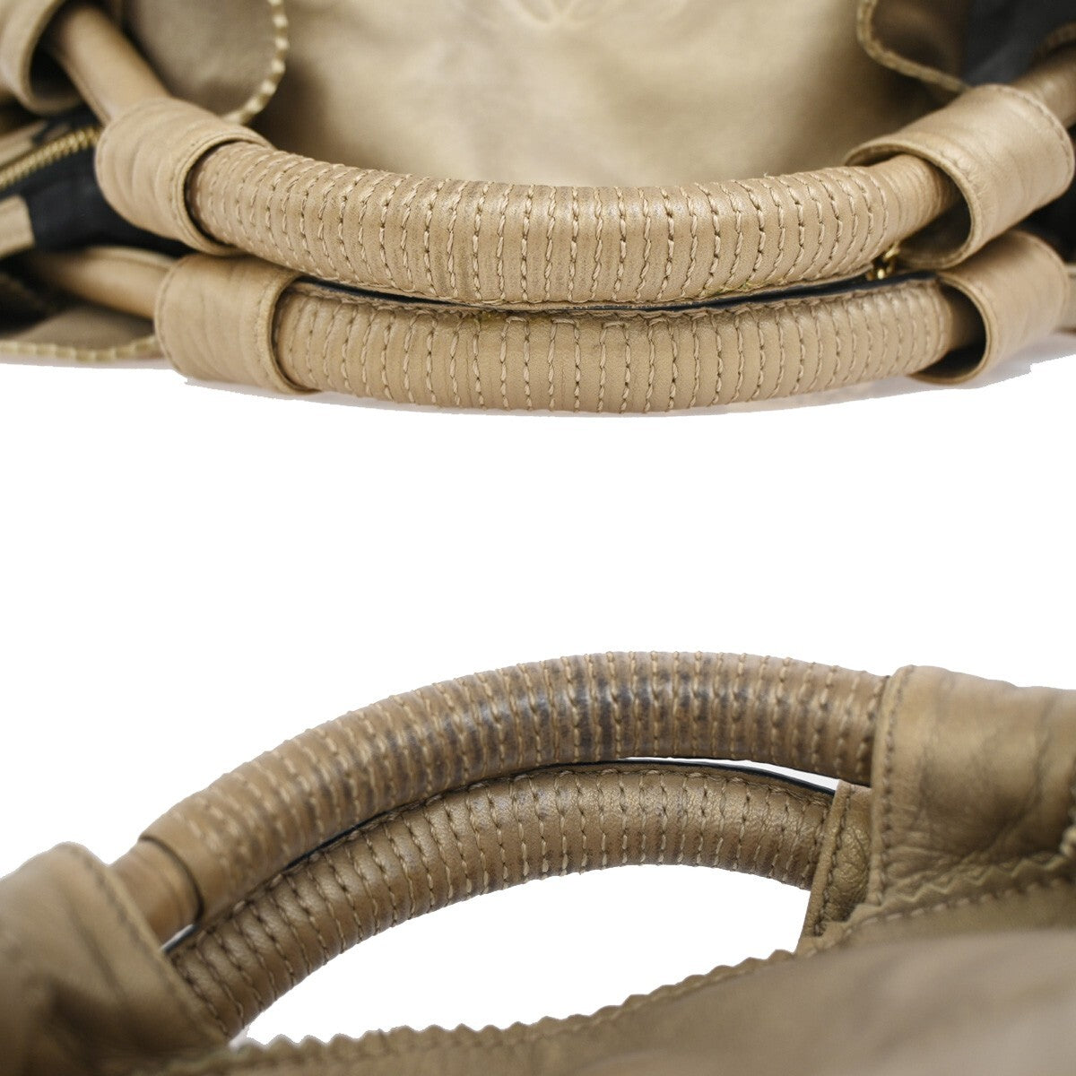 Loewe Anagram Logo Nappa Aire Hand Bag Leather, GOLD, LEATHER, Handbag