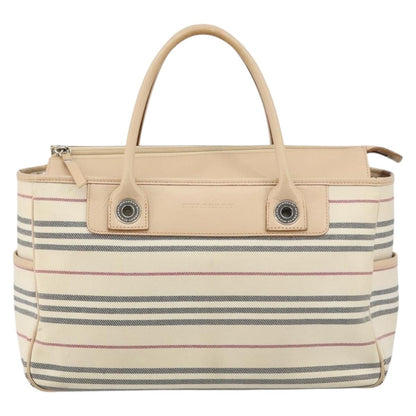 Burberry Nova Check Tote Canvas and Leather, BEIGE, CANVAS, Tote bag