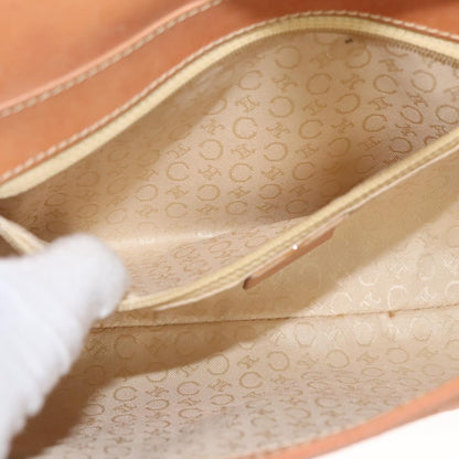 Celine Vintage Macadam Shoulder Bag Canvas and Leather, PINK, CANVAS, Shoulder bag