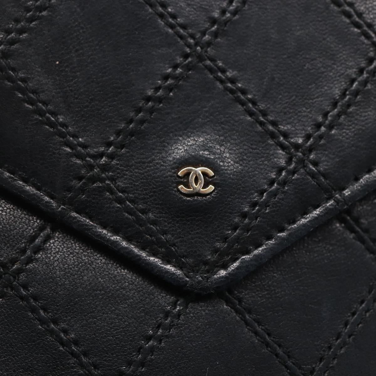 Chanel Vintage CC Flap Wallet Leather, BLACK, LEATHER, Wallets