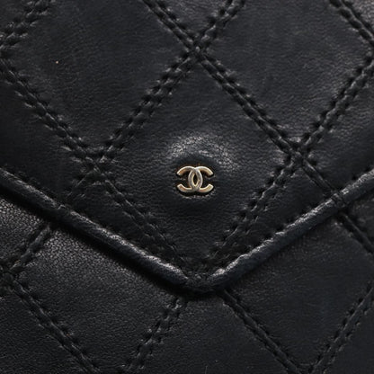 Chanel Vintage CC Flap Wallet Leather, BLACK, LEATHER, Wallets