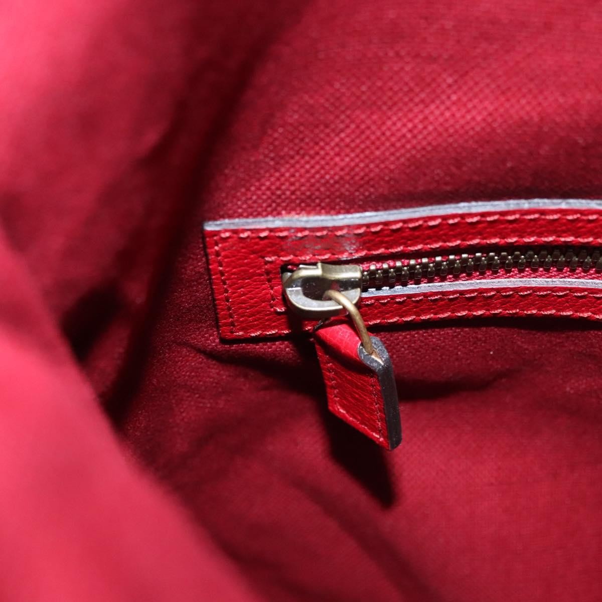 Gucci Logo Drawstring Backpack Striped Canvas, RED, CANVAS, Backpack