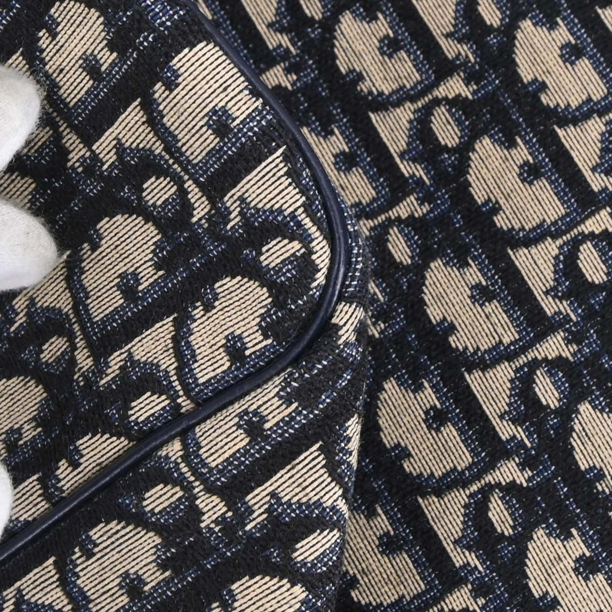 Christian Dior Vintage Trotter Boston Bag Diorissimo Canvas, NAVY, CANVAS, Travel bag