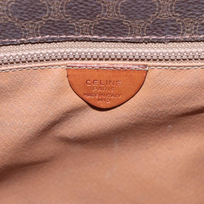 Celine Vintage Macadam Shoulder Bag Canvas, BROWN, PVC, Shoulder bag