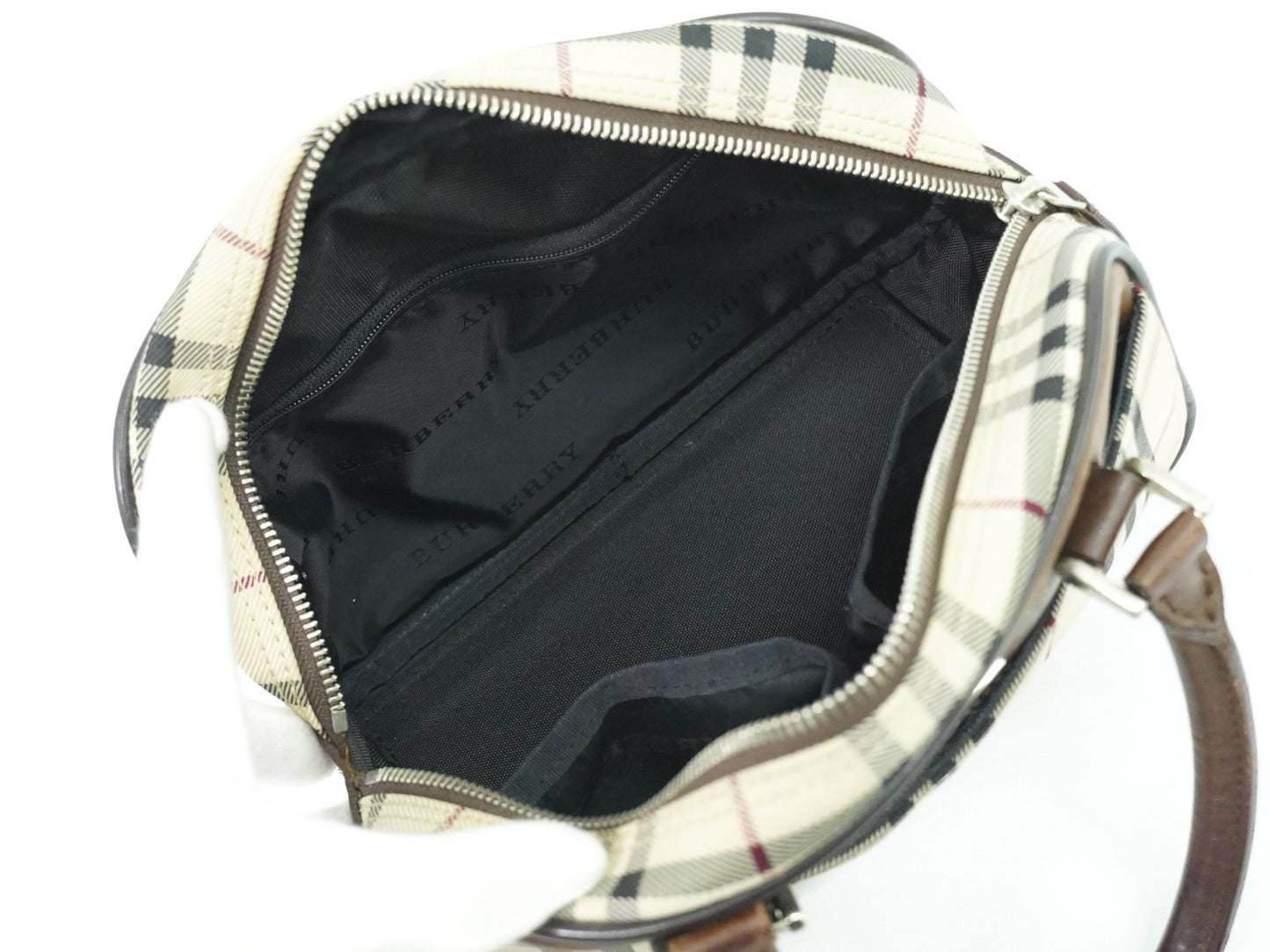 Burberry Nova Check Handbag Nova Check Canvas and leather, BEIGE, CANVAS, Handbag